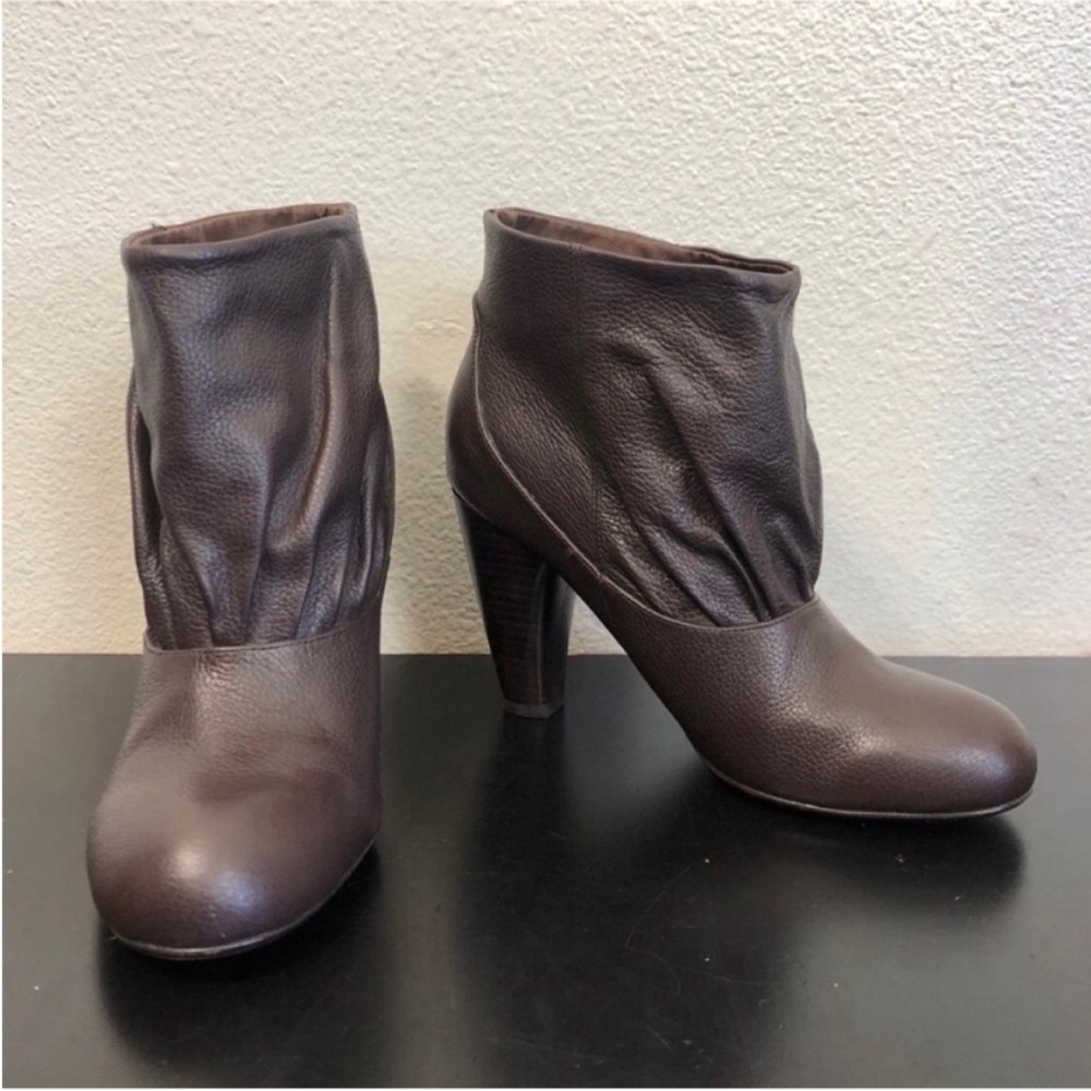 Dolce Vita Brown Faux Leather Heeled Boots